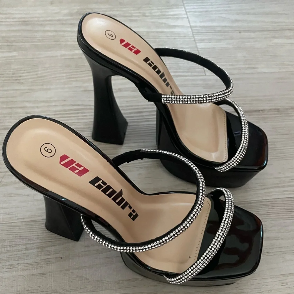 WILD DIVA ❤️‍🔥 PLATFORM DIAMOND HEELS